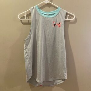 Under Armour girls size large gray tank top. {207}
